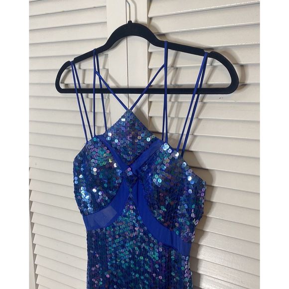Blue Peak Evenings Size 2 Side slit dress - Picture 2 of 2